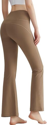 Luna & Sun Women's High Waisted Stretchy Flare Leggings, Tummy Control Yoga Pants with Back Pocket in Saudi Arabia