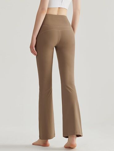 Luna & Sun Women's High Waisted Stretchy Flare Leggings, Tummy Control Yoga Pants with Back Pocket in Saudi Arabia