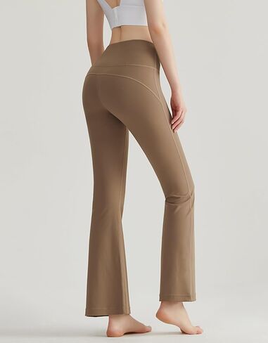 Luna & Sun Women's High Waisted Stretchy Flare Leggings, Tummy Control Yoga Pants with Back Pocket in Saudi Arabia