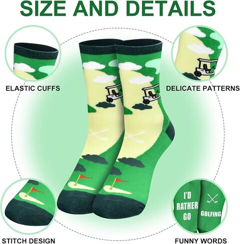 Fathers day Dad Gifts from Daughter Wife Funny Socks for Men Husband Birthday Golf Gifts Stocking Stuffers for Teens in Saudi Arabia