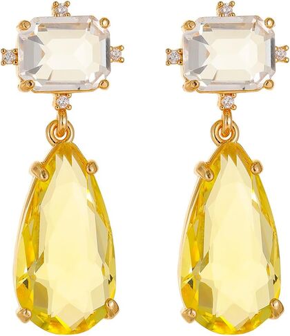 Crystal Earrings CXUEMH Teardrop Earrings for Women Blue and Green Dangle Earrings Elegant Earrings for Prom Emerald Green Earrings Formal Jewelry Crystal Drop Earrings in Saudi Arabia