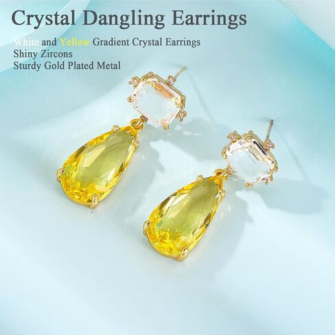 Crystal Earrings CXUEMH Teardrop Earrings for Women Blue and Green Dangle Earrings Elegant Earrings for Prom Emerald Green Earrings Formal Jewelry Crystal Drop Earrings in Saudi Arabia