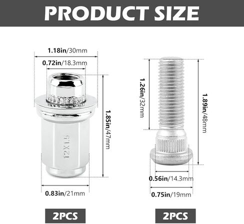 Tookie 4PCS M12x1.5 Wheel Lug Stud Nut Set Tall Nuts Replacement Part Compatible with Pickup MR2 Celica GX460 GX470 ES300 SC400 GS400 GS430 90942-01058 90942-02049 90942-02037 90942-02070 423013509 in Saudi Arabia