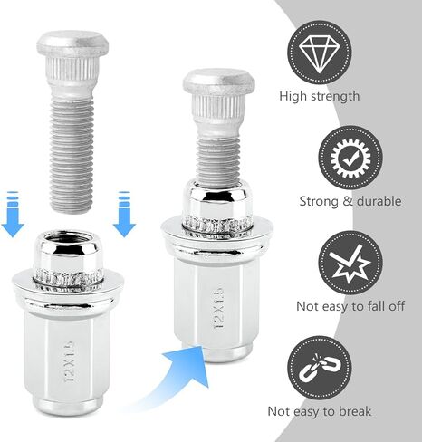 Tookie 4PCS M12x1.5 Wheel Lug Stud Nut Set Tall Nuts Replacement Part Compatible with Pickup MR2 Celica GX460 GX470 ES300 SC400 GS400 GS430 90942-01058 90942-02049 90942-02037 90942-02070 423013509 in Saudi Arabia