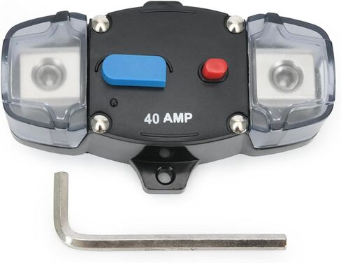 250A 12-48 Volt DC قاطع دائرة الاسترداد الذاتي مع زر إعادة ضبط يدوي للحافلات RVS شاحنات الشاحنات كراكات الجرارات مكبرات الصوت (250AMP) in Kuwait
