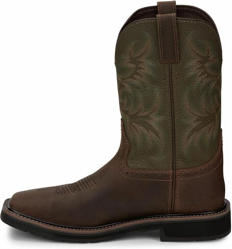 Justin Men's SE4688 Driller 11" Steel Toe Work Boot, Umber - 9 EE in Saudi Arabia