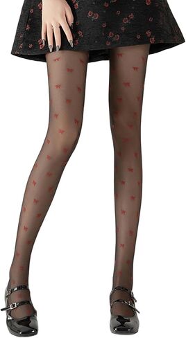 Women's 1 Pair Plaid Sheer Mesh Stockings Y2K Gothic Tights High Waist Thigh High Pantyhose in Kuwait