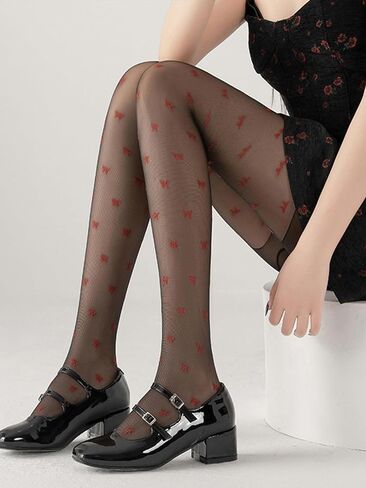 Women's 1 Pair Plaid Sheer Mesh Stockings Y2K Gothic Tights High Waist Thigh High Pantyhose in Kuwait
