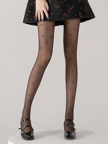Women's 1 Pair Plaid Sheer Mesh Stockings Y2K Gothic Tights High Waist Thigh High Pantyhose in Kuwait