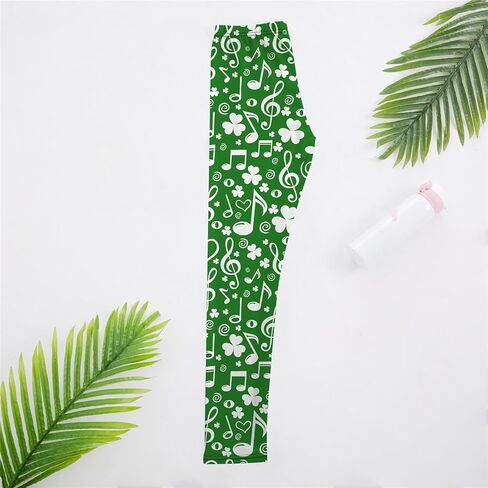 طماق عيد القديس باتريك للسيدات الأيرلندية الخضراء شامروك طبع لباس ضيق عالي الخصر سراويل اليوغا in Kuwait