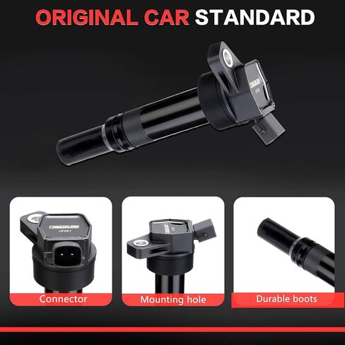 Ignition Coil Pack UF680 and Iridium Spark Plugs, Compatible with Chevy Camaro Colorado Malibu Impala GMC Acadia Cadillac ATS CTS Buick Envision 2.0L 2.5L L4 for 12654078 UF680, Set of 4 in Saudi Arabia