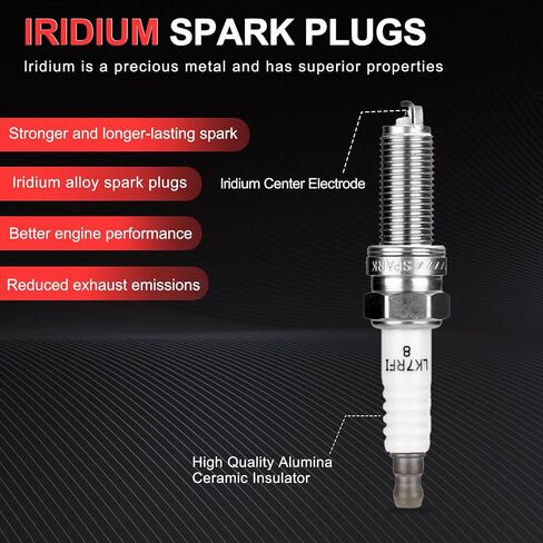 Ignition Coil Pack UF680 and Iridium Spark Plugs, Compatible with Chevy Camaro Colorado Malibu Impala GMC Acadia Cadillac ATS CTS Buick Envision 2.0L 2.5L L4 for 12654078 UF680, Set of 4 in Saudi Arabia