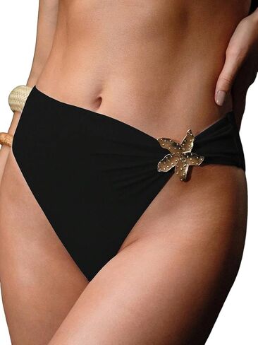 Women's Bikini Sets Two Piece Swimsuit Metallic High Cut Halter Backless Bathing Suit in Saudi Arabia