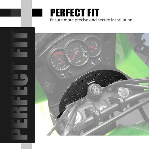 ألومنيوم شاشة دراجة نارية لوحة داش لوحة Dashboard لوحة متوافقة مع Kawasaki KLR 650 2008-2018 ، CNC ، أنوديز ، أسود in Kuwait