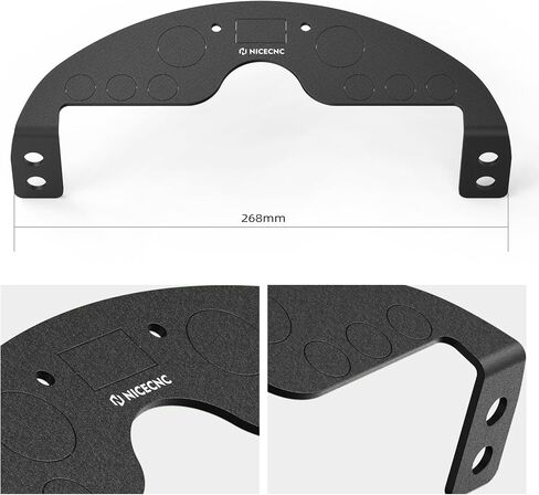ألومنيوم شاشة دراجة نارية لوحة داش لوحة Dashboard لوحة متوافقة مع Kawasaki KLR 650 2008-2018 ، CNC ، أنوديز ، أسود in Kuwait