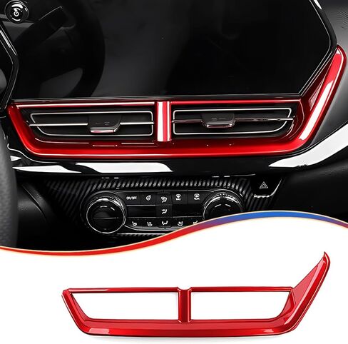 AC Air Vent Outlet Cover, for Chevrolet Trax 2024 2025 - ABS Carbon Fiber Dashboard AC Air Vent Outlet Grain Sport Interior Trim Accessories in Kuwait