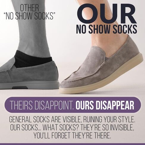 No Show Socks Men & Women - Non Slip Short Socks Low Cut Ankle No See Invisible in Loafer Sneaker Boat, 6 Pack in Saudi Arabia