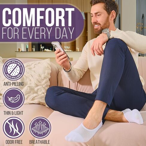 No Show Socks Men & Women - Non Slip Short Socks Low Cut Ankle No See Invisible in Loafer Sneaker Boat, 6 Pack in Saudi Arabia
