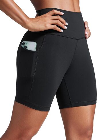 CRZ Yoga Women Butterbreeze Ristic Riker Shorts مع جيوب 6 '' - High Wehist Workout Gym Running Bobleyball Yoga in Kuwait