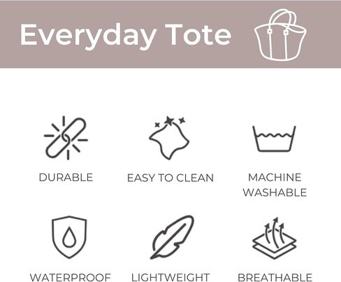 Large Neoprene Tote Bag for Women - Everyday Designer Handbag for Travel Work and Beach with Pockets and Zipper Pouch in Saudi Arabia