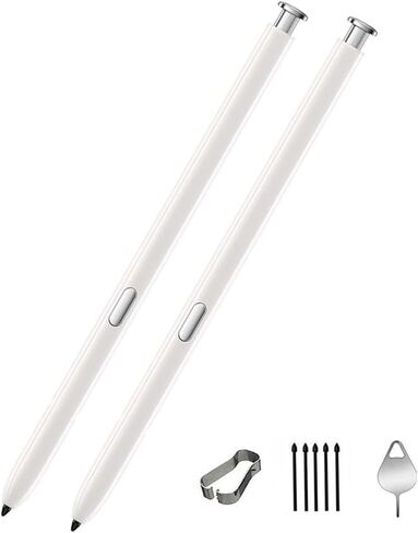 2PCS Galaxy Note 20 Stylus Pen Replacement for Galaxy Note 20 Note 20 Ultra 5G (Without Bluetooth) Stylus Touch S Pen Wite Type-c Adapter+Tips/Nibs+Eject Pin (Black) in Saudi Arabia