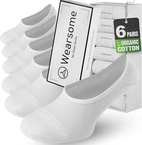 No Show Socks Men & Women - Non Slip Short Socks Low Cut Ankle No See Invisible in Loafer Sneaker Boat, 6 Pack in Saudi Arabia