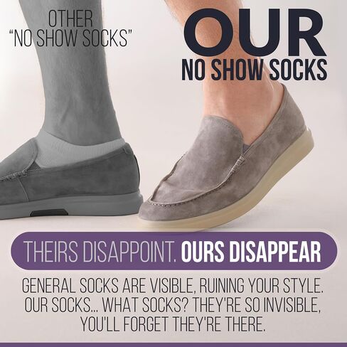 No Show Socks Men & Women - Non Slip Short Socks Low Cut Ankle No See Invisible in Loafer Sneaker Boat, 6 Pack in Saudi Arabia