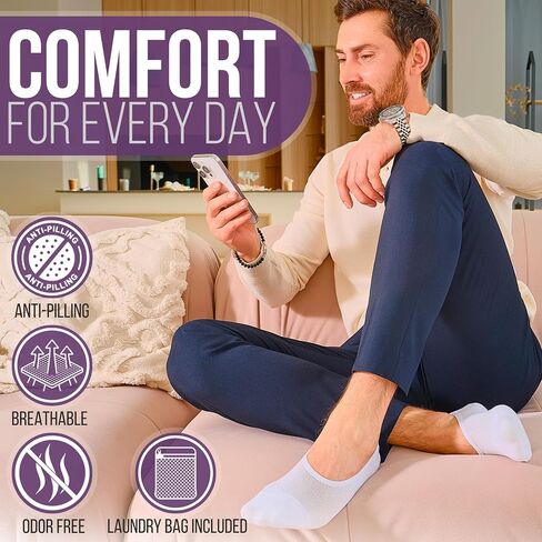 No Show Socks Men & Women - Non Slip Short Socks Low Cut Ankle No See Invisible in Loafer Sneaker Boat, 6 Pack in Saudi Arabia