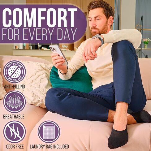 No Show Socks Men & Women - Non Slip Short Socks Low Cut Ankle No See Invisible in Loafer Sneaker Boat, 6 Pack in Saudi Arabia
