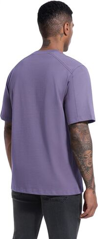 VEIISAR Men's Loose Fit Heavyweight Short-Sleeve Pocket T-Shirt - Mens 100 Cotton Crew Neck Thick Tees in Kuwait