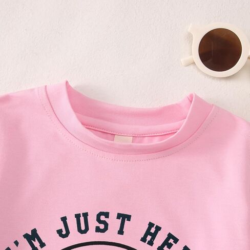 Baseball Shirt for Toddler Boys Girls I'm Just Here for The Snacks Funny Tshirt Kids Short Sleeve Summer Tee Tops in Kuwait