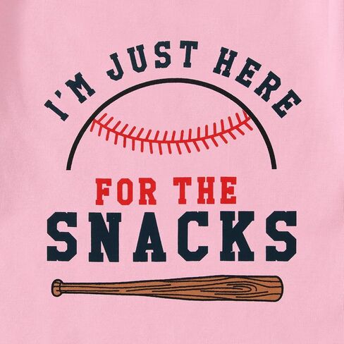 Baseball Shirt for Toddler Boys Girls I'm Just Here for The Snacks Funny Tshirt Kids Short Sleeve Summer Tee Tops in Kuwait