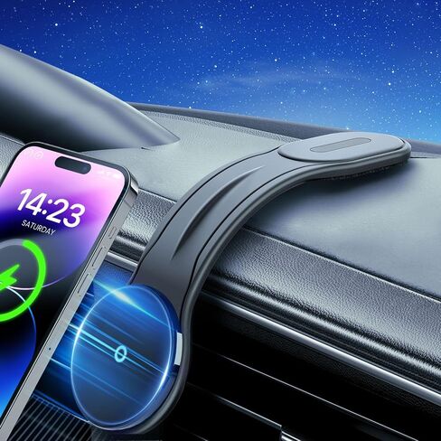 2024 Newest ZKJAYOE MagSafe Car Mount Bendable, Detachable Aluminum Arm Magnetic Phone Holder [20 Strong Magnets], Phone Holder for Car Dash, Fits iPhone 15 14 13 Pro Max Mini Mag Safe Accessories in Saudi Arabia