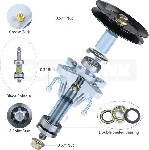 3 حزمة مدهونة 918-06980 مجموعة المغزل تحل محل 618-06980 ل Cub Cadet RZT-L50 KH ، RZT-S50 KH ، RZT-SX 50 EFI ، XT1-GT 50 KH ، ZT1-50 KW FAB ، TROY BILT XP 50 ، Super Bronco 50 TRACTORS in Kuwait
