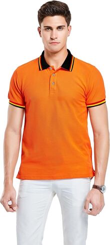 Mens Polo Shirt Short Sleeve Sports Tactical T-Shirt Athletic Golf Polos Daily Casual Stylish Collared Shirts for Men in Kuwait