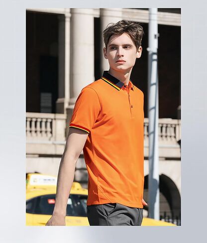 Mens Polo Shirt Short Sleeve Sports Tactical T-Shirt Athletic Golf Polos Daily Casual Stylish Collared Shirts for Men in Kuwait