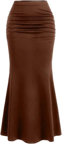 Skays Womens Maxi Long Pencil Skirt عالي الخصر تمتد in Kuwait