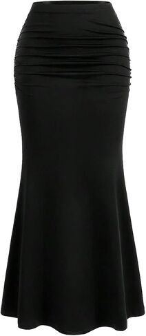 Skays Womens Maxi Long Pencil Skirt عالي الخصر تمتد in Kuwait