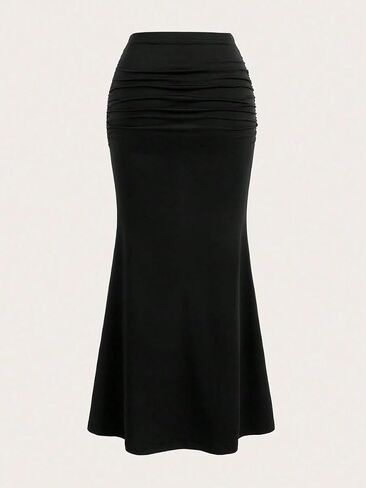 Skays Womens Maxi Long Pencil Skirt عالي الخصر تمتد in Kuwait