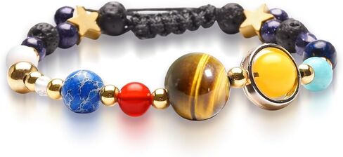 Solar System Bracelet The Eight Planets Guardian Star Beaded Bracelet Universe Galaxy Bangle Jewelry Natural Stone Beads Bracelet Gifts for Women Men Birthday Holiday Gifts in Kuwait