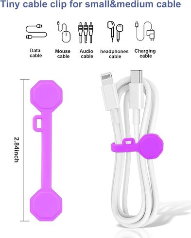 13 PCS Silicone Magnetic Cable Ties, Cable Clips Cord Organizer [1S] Management Cable Cords, Reusable Magnet Cable Organizer, Phone Cord Holder for Organizing, Bookmark Whiteboard Fridge Magnets etc in Saudi Arabia