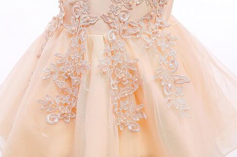 Weileenice Flower Girl Lace Bridesmaid Dress High-Low Embroidery Kids Wedding Party Birthday Tulle Dresses in Saudi Arabia