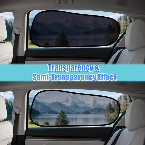 ZATOOTO 4Pack Tesla Model Y Juniper Car Window Shade for Side Window Sun Shade 丨Static Cling Car Sun Shade Baby | جبهة واضحة للقيادة الآمنة | خلفي أرجواني مزرق للوهج | رؤية واضحة | 2020-2026 in Kuwait