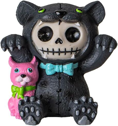 Pacific Giftware Cheshire Cat Furrybones Collectible Figurine Signature Skeleton Figurine in Colorful Cat Costume Perfect for Home Decor and Unique Gifts 3" Tall in Saudi Arabia