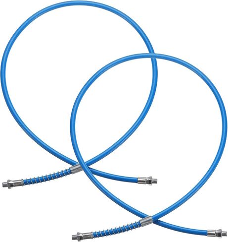HARFINGTON 2Pcs Grease Gun Hose 12" 10000 PSI Spring Flex High Pressure Quick Release Grease Replacement with Coupler 1/8" NPT Threads for Grease Gun, Black in Saudi Arabia