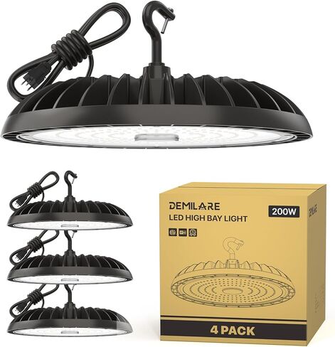 LED High Bay Light 150W ، 5000K Bright High Bay LED Lights 22500lm ، Lighting Aufo Bay Mighting (150lm/W) لورشة العمل ، المرآب ، الحظيرة in Kuwait
