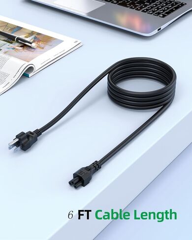 AC 3 Prong Laptop Power Cable Cord for LG TV, Asus Lenovo Dell HP Acer MSI Razer Toshiba Sony Samsung Adapter Notebook Computer Charger Replacement - ETL Listed Cable in Saudi Arabia