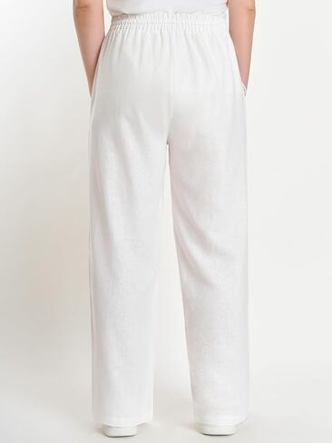 Latuza Women's Petite Linen Rayon Pants Wide Leg Casual Pants in Saudi Arabia