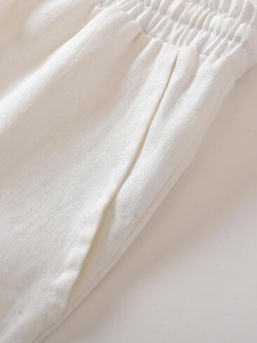 Latuza Women's Petite Linen Rayon Pants Wide Leg Casual Pants in Saudi Arabia