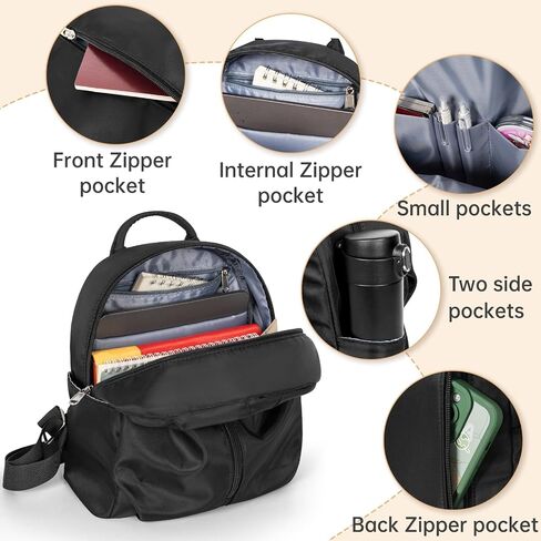 Mini Backpack Purse Small Cute Women Bag Lightweight Daypack for Travel (Beige) in Saudi Arabia
